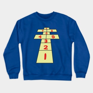 Hopscotch Playground Game Crewneck Sweatshirt